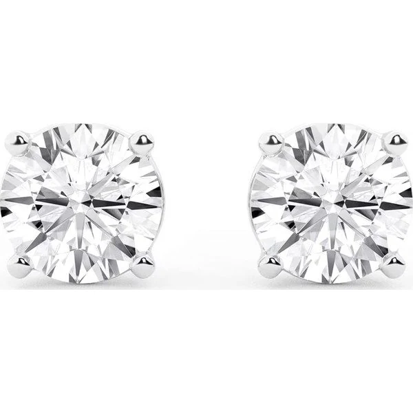 4-Prong Lab-Grown Diamond Studs in white gold
