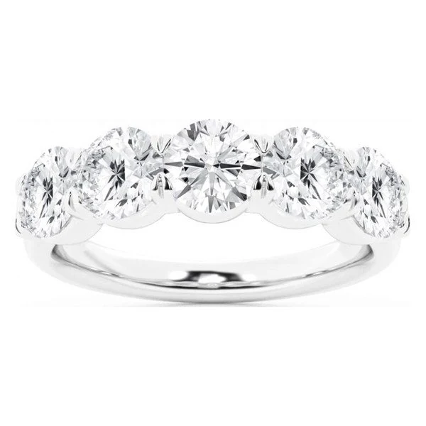 Five-Stone Band · Round in white gold