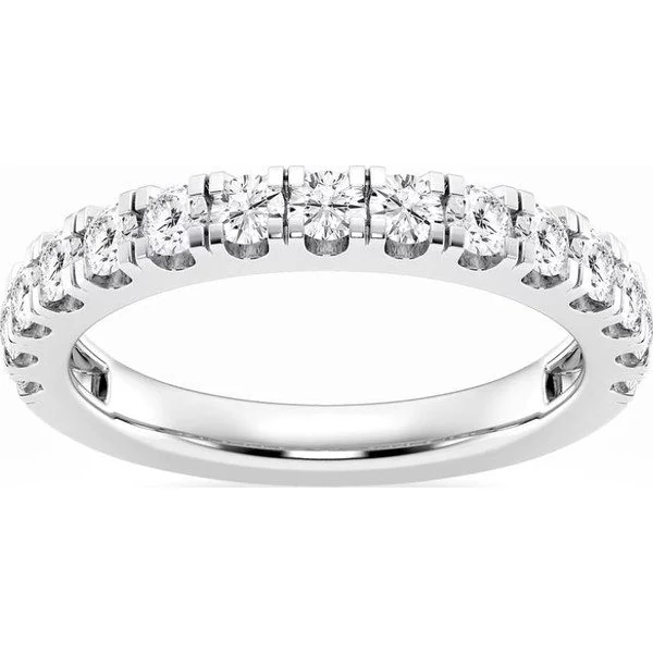 Prong Set Wedding Band in white gold