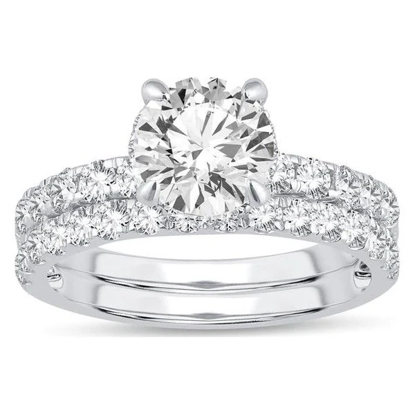 Pavé Bridal Set · Round in white gold