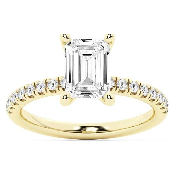 Emerald-Cut Engagement Ring · No. 1254 in yellow gold
