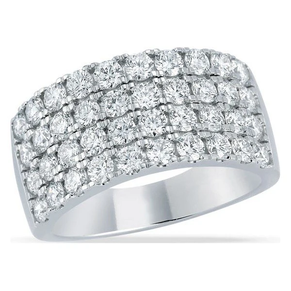 Multi-Row Ring · 2 CTW in white gold