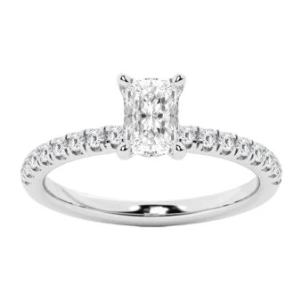 Sterling Silver Hidden Halo Solitaire Plus in sterling silver